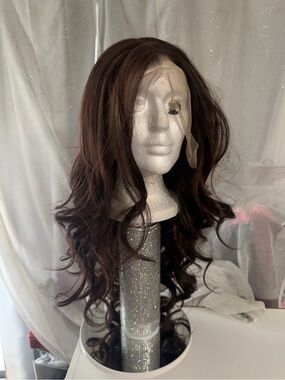 Carkira Cecy Rich Brown Lace Front Wig - Women Hair Long Curls